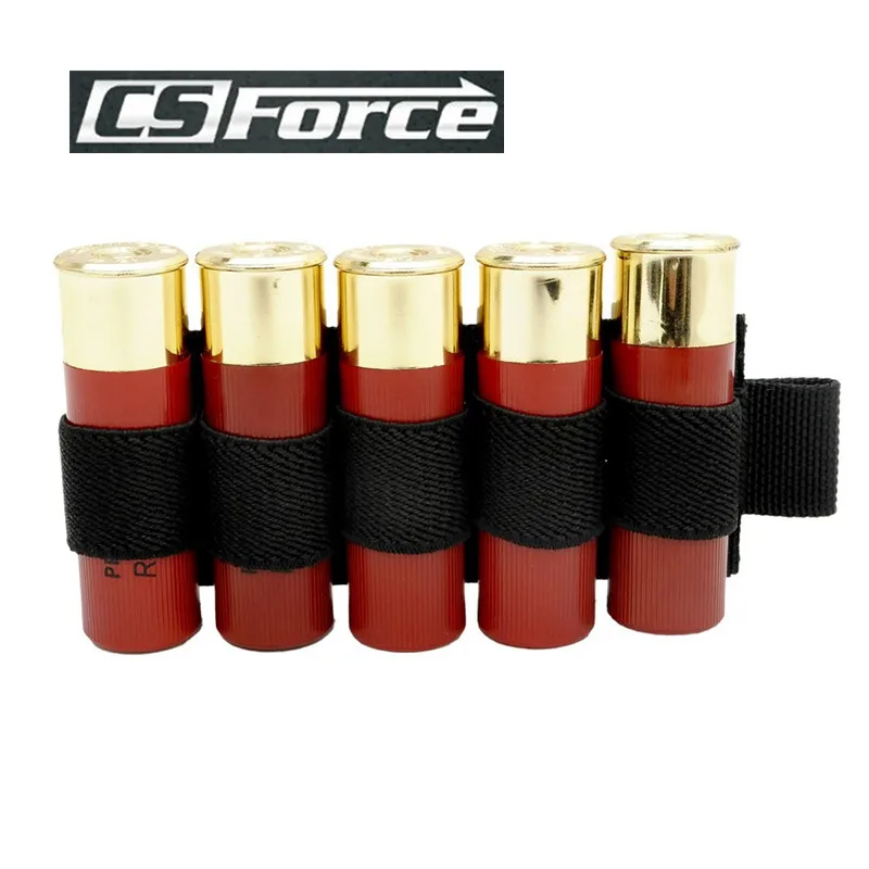 

Airsoft Tactical Hunting Shotgun Shell Ammo Carrier Holder 5 Round 12Ga 20Ga Military Paintball Rifle Gun Hook&Loop Ammo Carrier