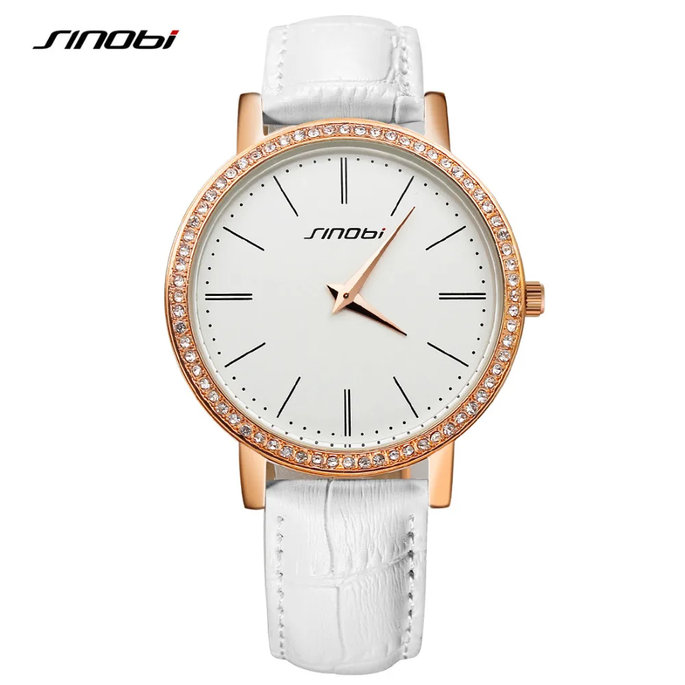 Люксовый Бренд ультра тонкий женщины платье смотреть SINOBI Моды Горный Хрусталь