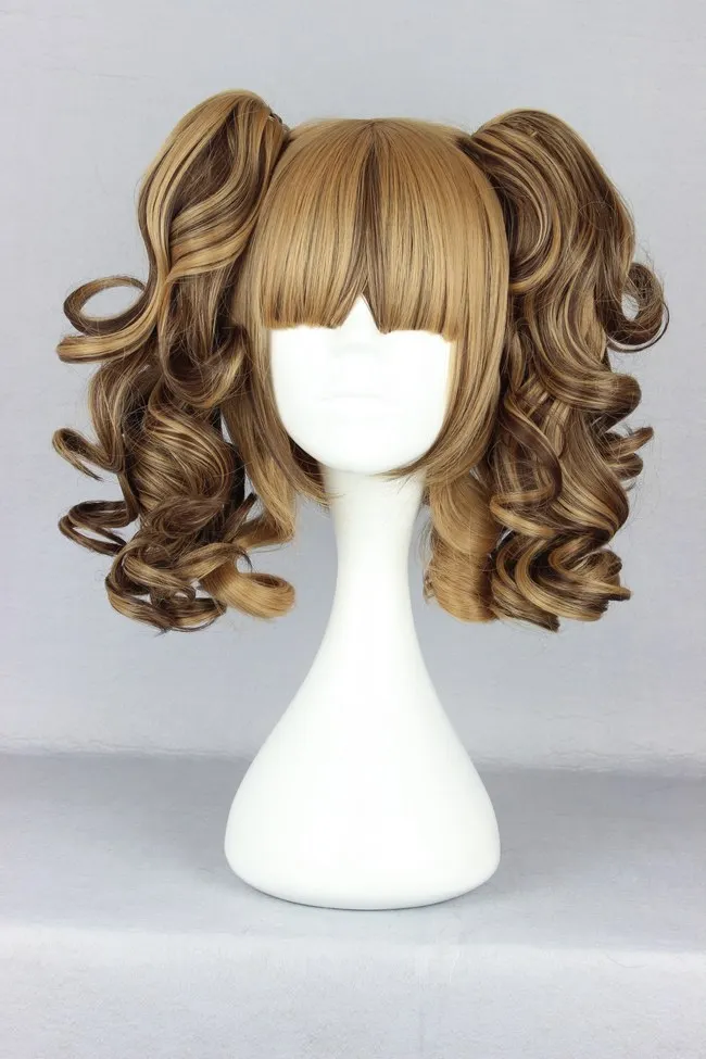 MCOSER 35 см синтетические два хвоста Косплей парики высокотемпературное волокно WIG-420A