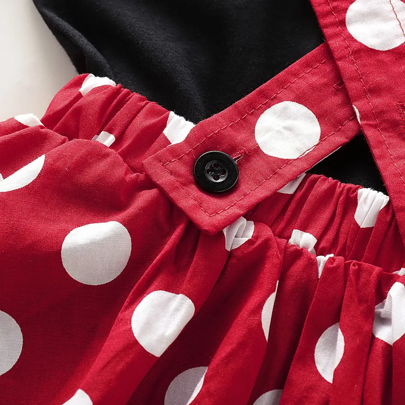 Baby Girls Clothes Sets Summer Dot flying sleeve top+strap dress2-piece kids Children's Clothing Suit roupa infantil D20