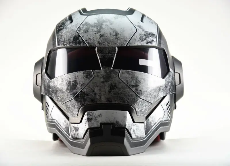 Masei War Machine серый мужской женский Железный шлем мотоциклетный полушлем с открытым