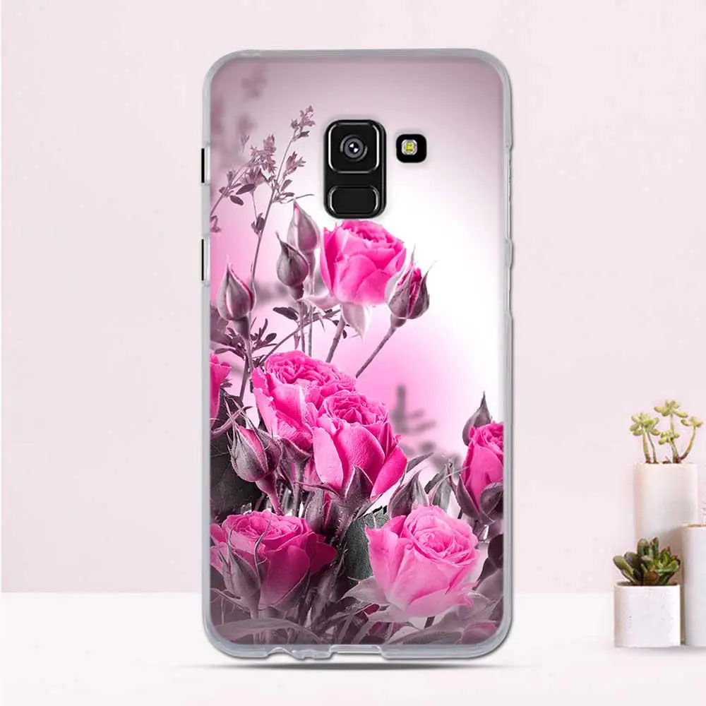 Чехол для телефона Samsung A8 2018 силиконовый мягкий защитный задний бампер из ТПУ Plus