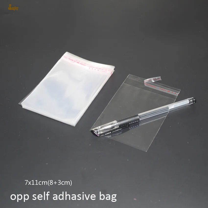 20000 шт. 7x11 см (8 + 3) прозрачные Перезаправляемые пакеты BOPP/Poly/ Cellophane подарочные