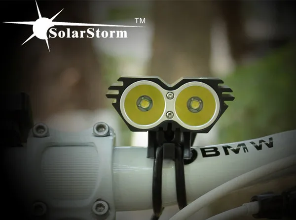 SolarStorm 5000 люмен 2x XML U2 LED SolarStorm велосипедная передняя фара для велосипеда(без батареи