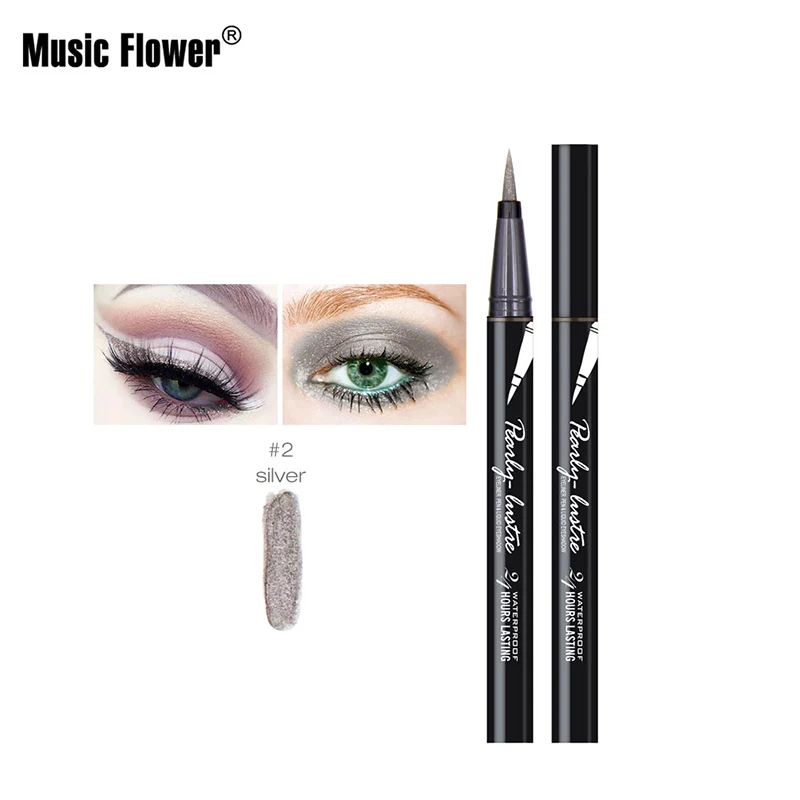 Music Flower водостойкая жидкая подводка для глаз, макияж, Красота шоу с длинным рукавом, Длительное Действие, подводка для глаз, косметические карандаши ручка ящик для инструментов - Цвет: 2