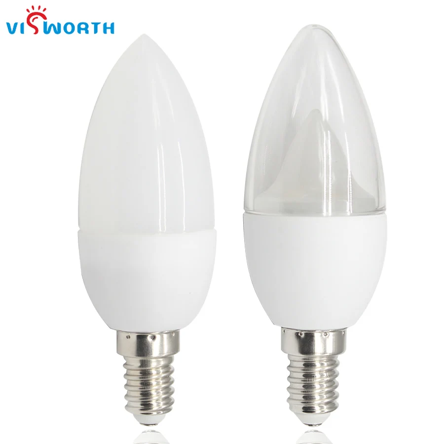 3 Вт 7 Светодиодная свеча E14 база хрустальная лампа SMD2835 теплая холодная Ac 220 В 240