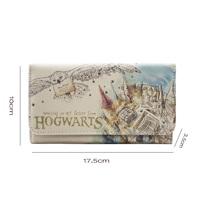 Женские кошельки для молодых женщин с надписью Hogwarts Дамский кошелек белый монет