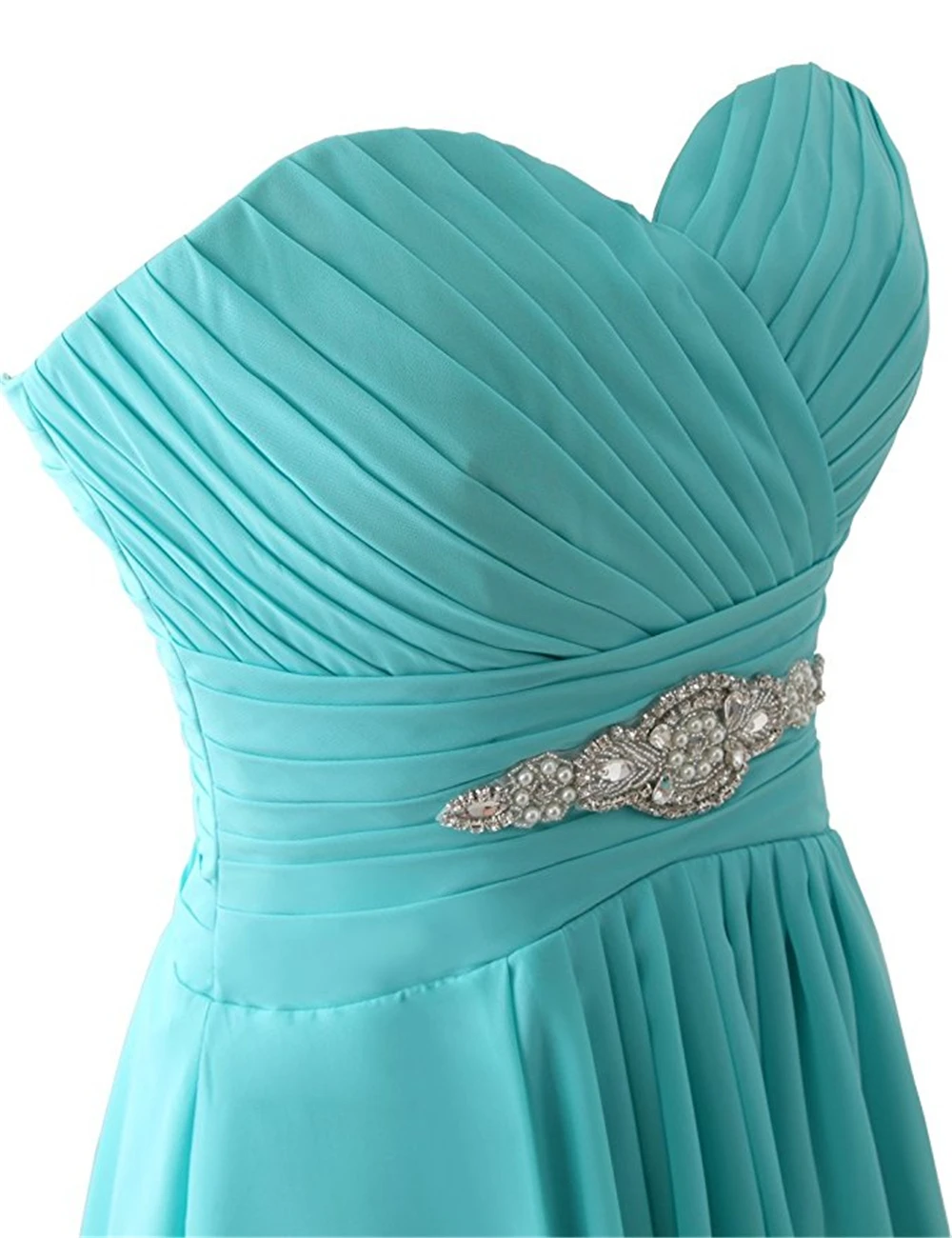 Edaier Simple Aqua Chiffon Short Bridesmaid Dress for Wedding Party Crystals Customize Women Formal Gowns 2017 | Свадьбы и торжества