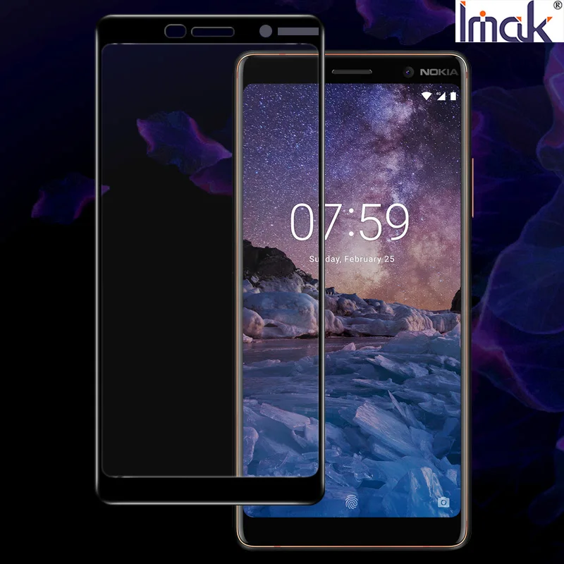 Imak Защитная пленка для экрана для Nokia 7 Plus полное покрытие закаленное стекло для Nokia 7 Plus 7+ 9H стеклянная пленка