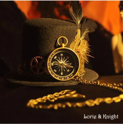 Женский топ в стиле стимпанк винтажная фетровая шляпа кепка с перьями и часами