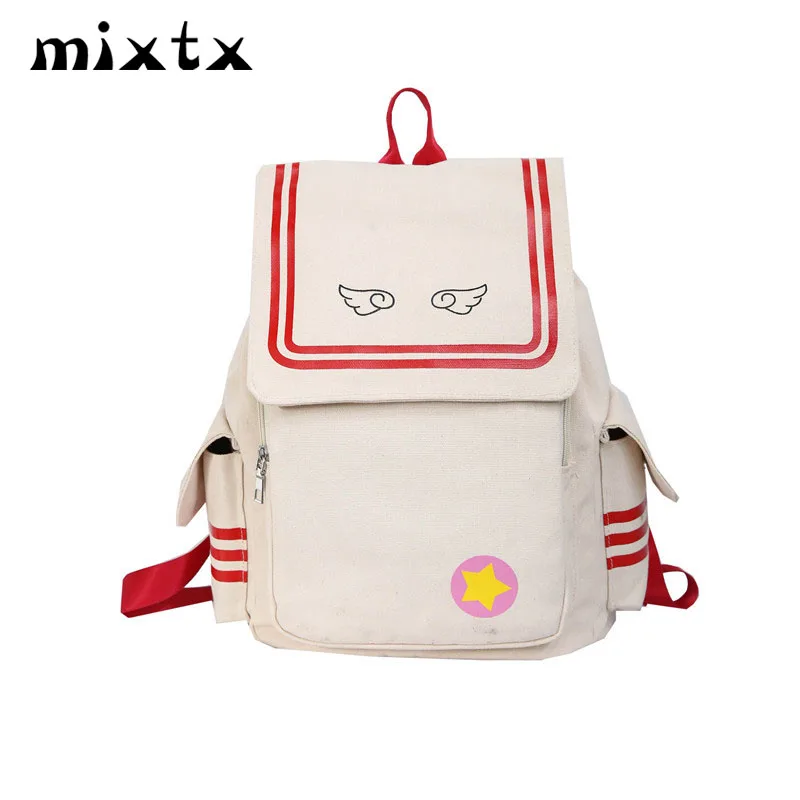 Популярный холщовый рюкзак mixtx для женщин школьный ранец с крыльями ангела