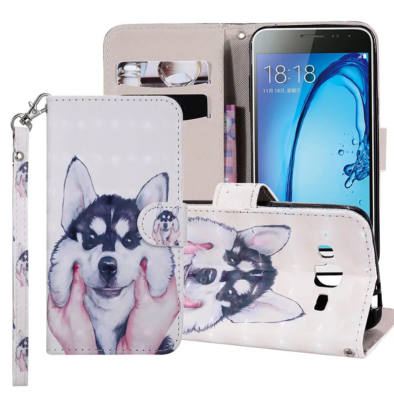 Для Coque samsung Galaxy J3 чехол кожаный бумажник чехол для телефона samsung J3 чехол откидная крышка для samsung Galaxy J3 funda Capa