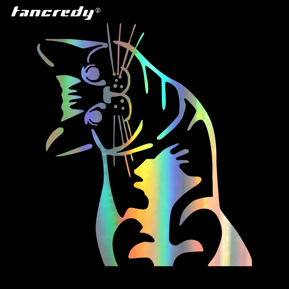 Tangredy милый котенок с левой мотыгой стикер на тело автомобиля Стайлинг украшения