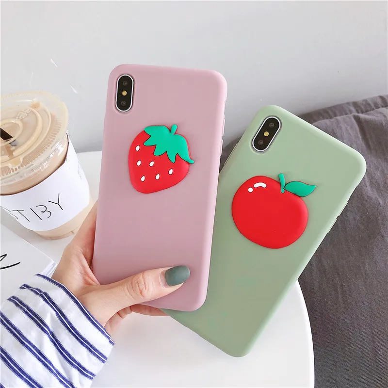 Забавный Милый Летний чехол для телефона с фруктовым клубничным узором iphone 6 S 7 8