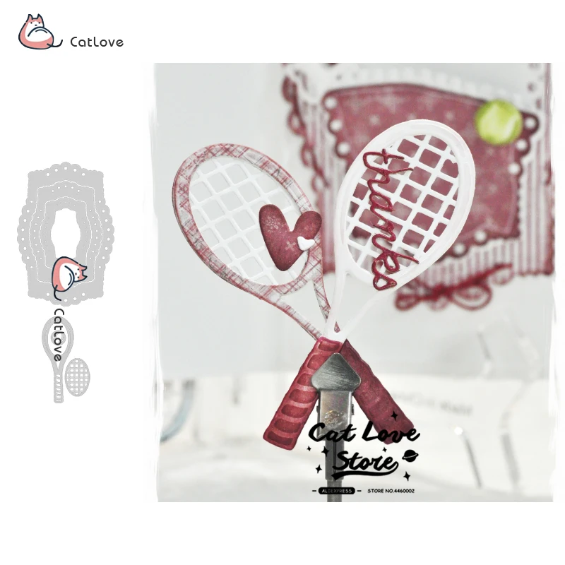Теннисный фон металлические режущие штампы трафареты для DIY бумажные карточки