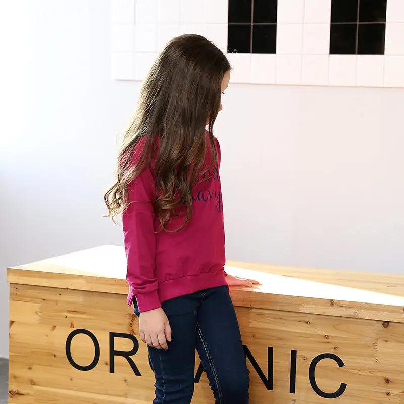 Коллекция 2016 г. осенний свитер для девочки подростка топы с длинными рукавами