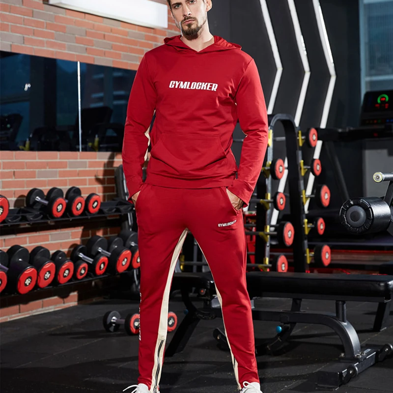Спортивный костюм GYMOHYEAH мужской модная спортивная одежда худи и брюки
