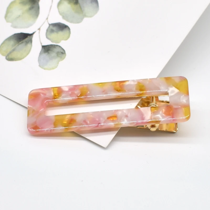 Styles Women Girl Korea Hollow Geometric Waterdrop Acrylic Hair Clips Shiny Tinfoil Sequins Hairpin Accessories Barrette |