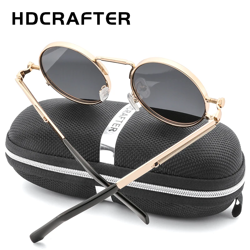 Солнцезащитные очки HDCRAFTER для мужчин и женщин винтажные круглые готические