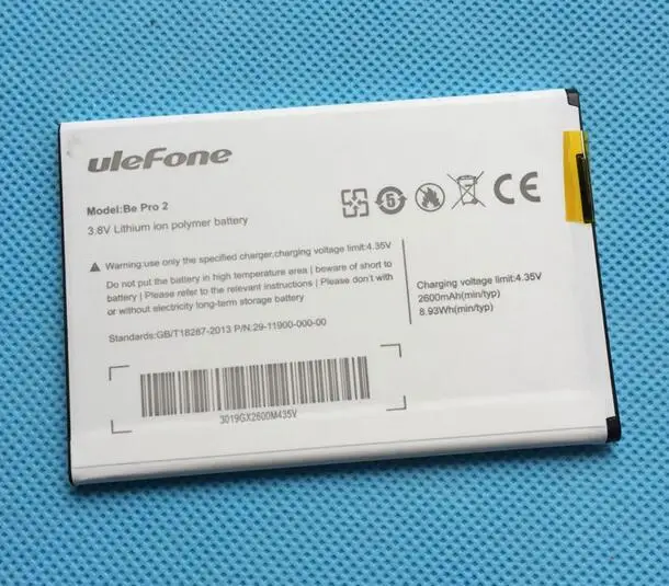 Новый сотовый телефон Ulefone Be Pro 2 2600 мАч оригинальный аккумулятор для / L55 батарея