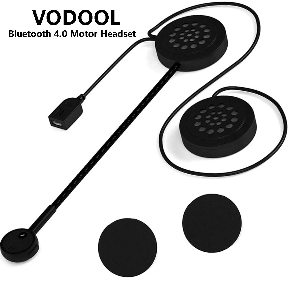 VODOOL, мотоциклетный беспроводной шлем, Bluetooth 4,0, гарнитура, наушники, аксессуары для двигателя, громкая связь, музыкальные наушники, Прямая поставка