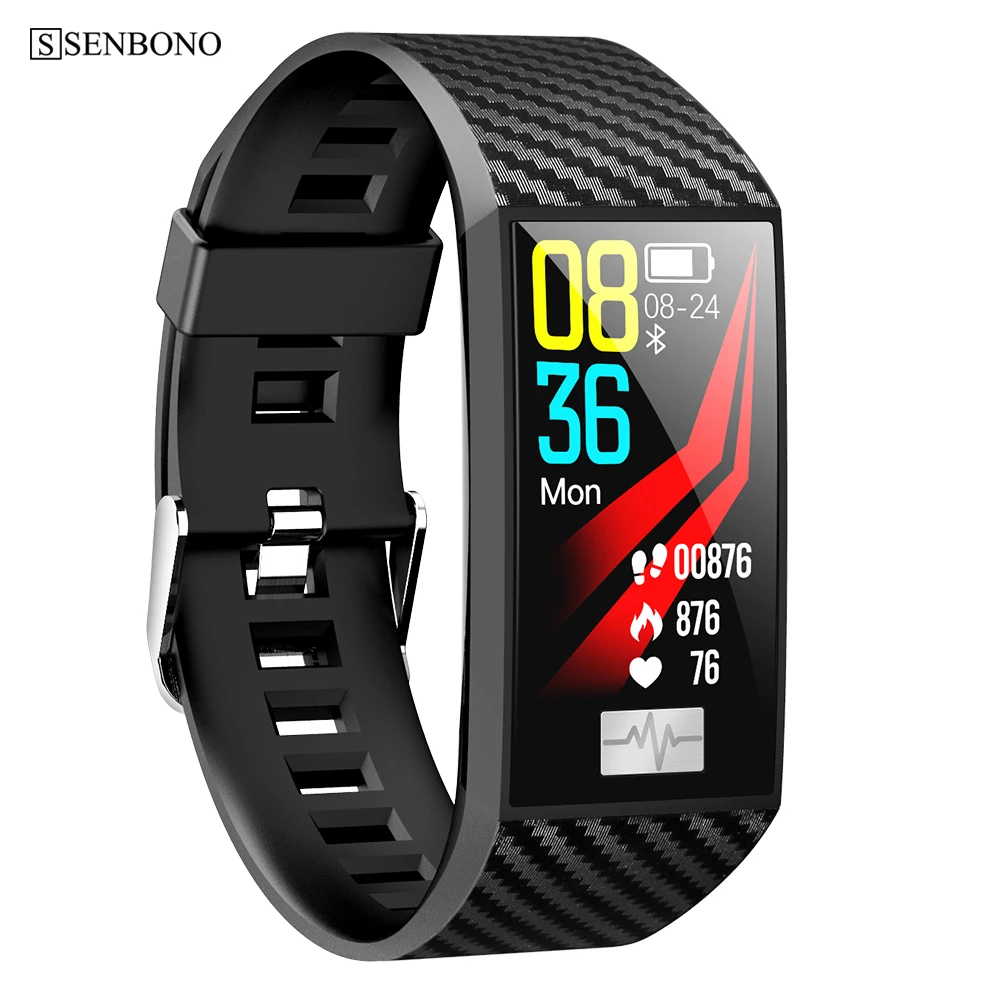 SENBONO DT58 1 14 дюймовый IPS экран Смарт браслет ЭКГ пульсометр тонометр фитнес трекер