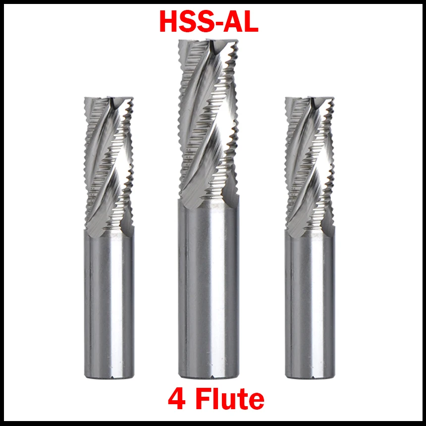 

16mm 18mm 20mm 25mm OD 4 Flute HSSAL Straight Shank Fully Gound CNC Cutting Tool Center Roughing End Mill Miling Cutter