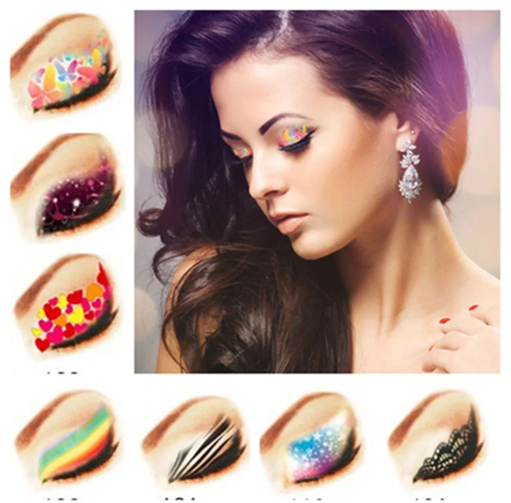 4 шт./лот Временная глаз Водные Переводные картинки подводка для вечерние тени