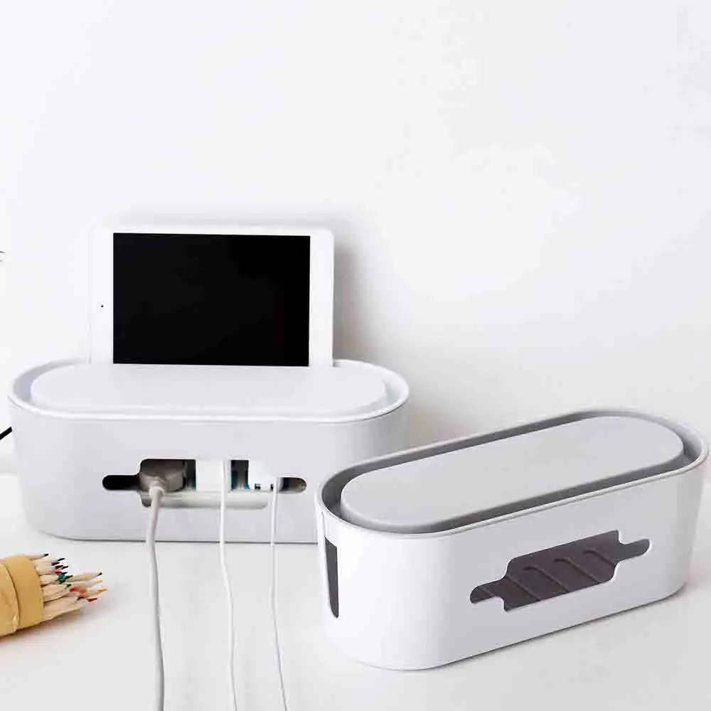 1 Pcs Creative Home Multi-purpose ABS Plastic Desktop Network Cable Storage Box Holder Anti-skidding For Power Line | Дом и сад