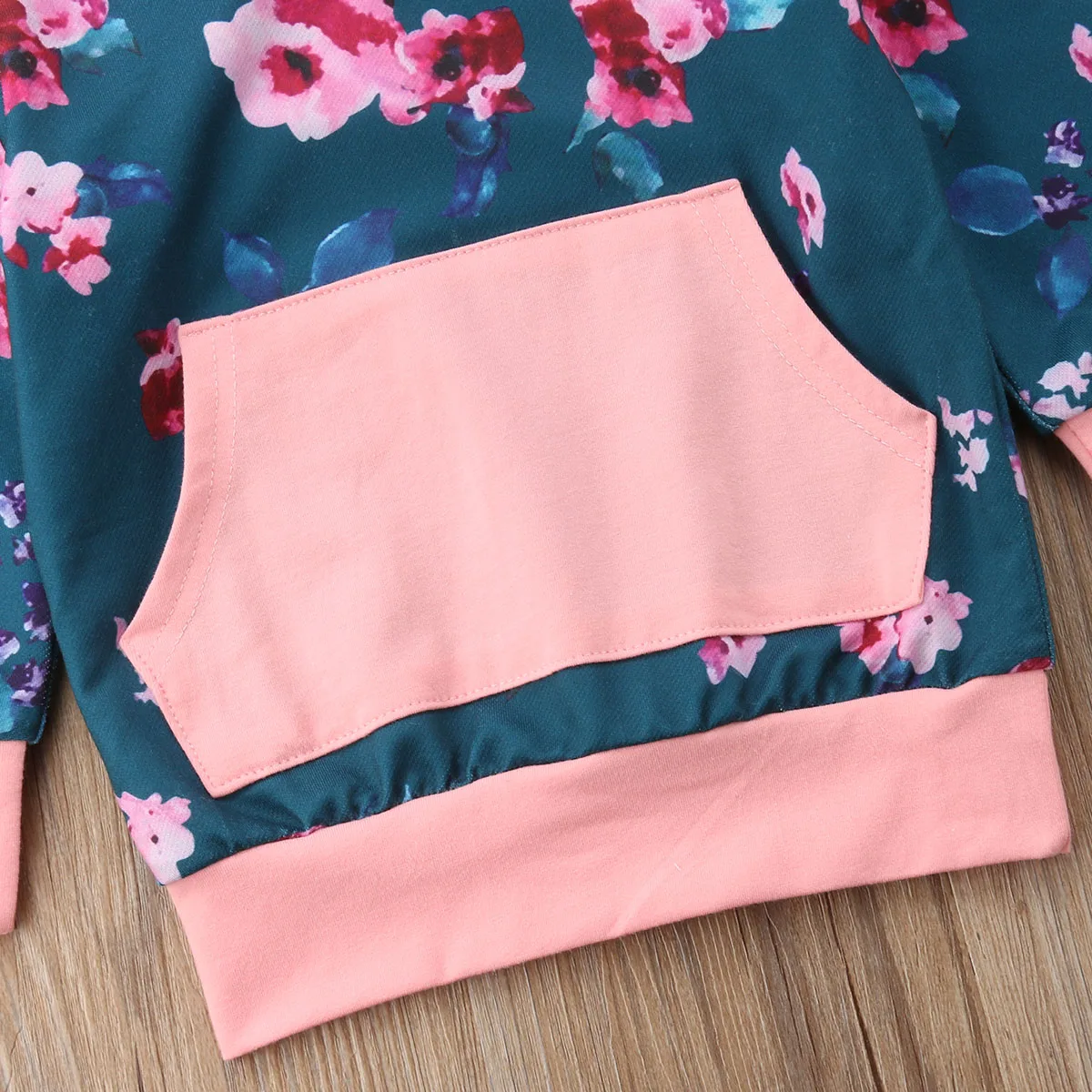 Красивые осенние толстовки с капюшоном для маленьких девочек топы цветочным