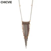 chicvie handmade officecareer natural stone necklaces for women gold ethnic jewelry elegant beads christmas gift sne160247