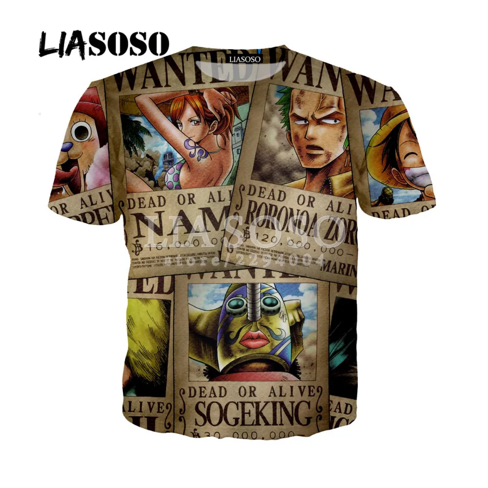 LIASOSO Пираты одна деталь футболка для мужчин и женщин Новая мода короткий рукав О