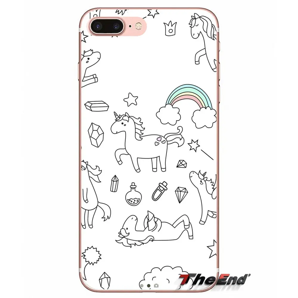 Cell Phone Bag Case Cute Unicorn Patterned For iPhone X 4 4S 5 5S 5C SE 6 6S 7 8 Plus Samsung Galaxy J1 J3 J5 J7 A3 A5 2016 2017 | Мобильные