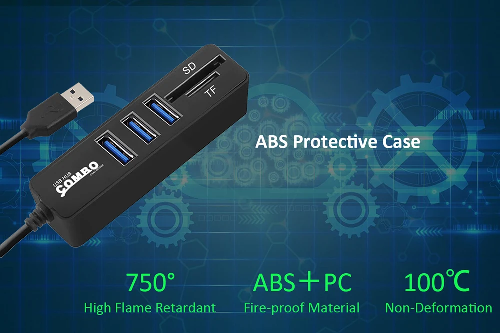 JDL-HSD8 usb-концентратор USB 2,0 концентратор комбо-разветвитель 3/6 портов дополнительно USB 2,0 high speed Mini 2 в 1 SD TF кардридер для ноутбука