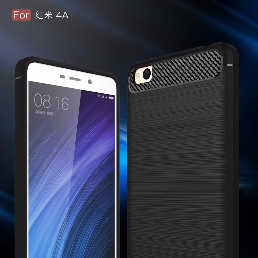 5 цветов по последней моде углеродного волокна чехол для телефона Xiaomi Redmi 4A