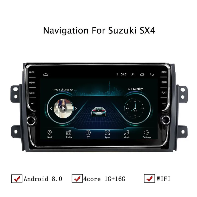 9 "Android 8 1 автомобиля gps навигации Для Suzuki SX4 2006-2011 автомобиль радио стерео