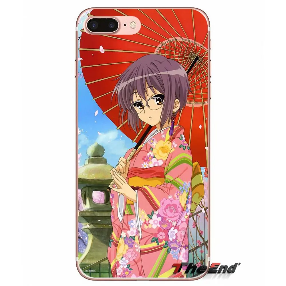 Suzumiya haruhi no yuuutsu аниме мягкий чехол для iPhone X 4 4S 5 5S 5C SE 6 6S 7 8 Plus Samsung Galaxy J1 J3 J5 J7 A3 A5 2016