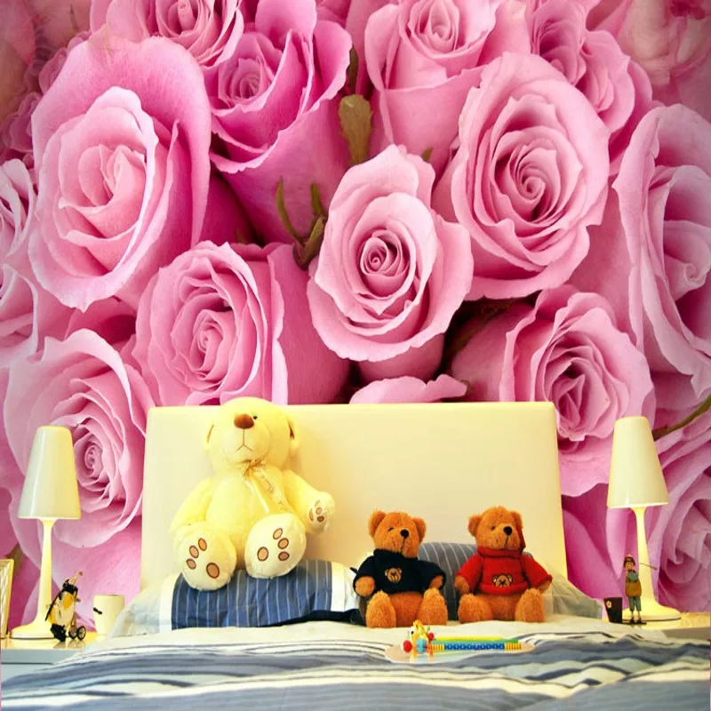 Фото обои 3D на заказ большая Настенная картина росписи Розовые розы для спальни