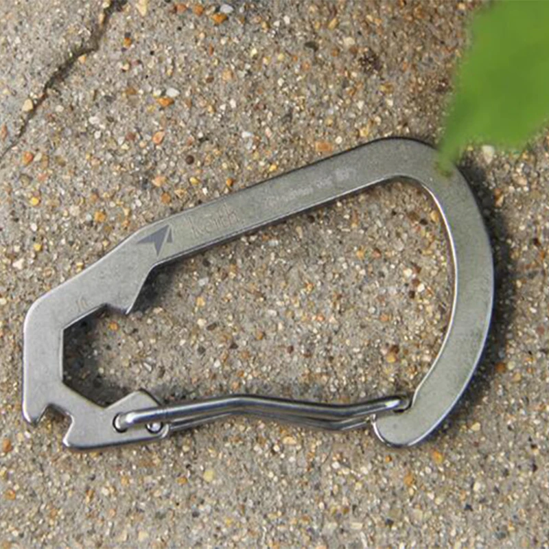 Титановый карабин для ключей Keith EDC брелок застежка походов разделенные мини