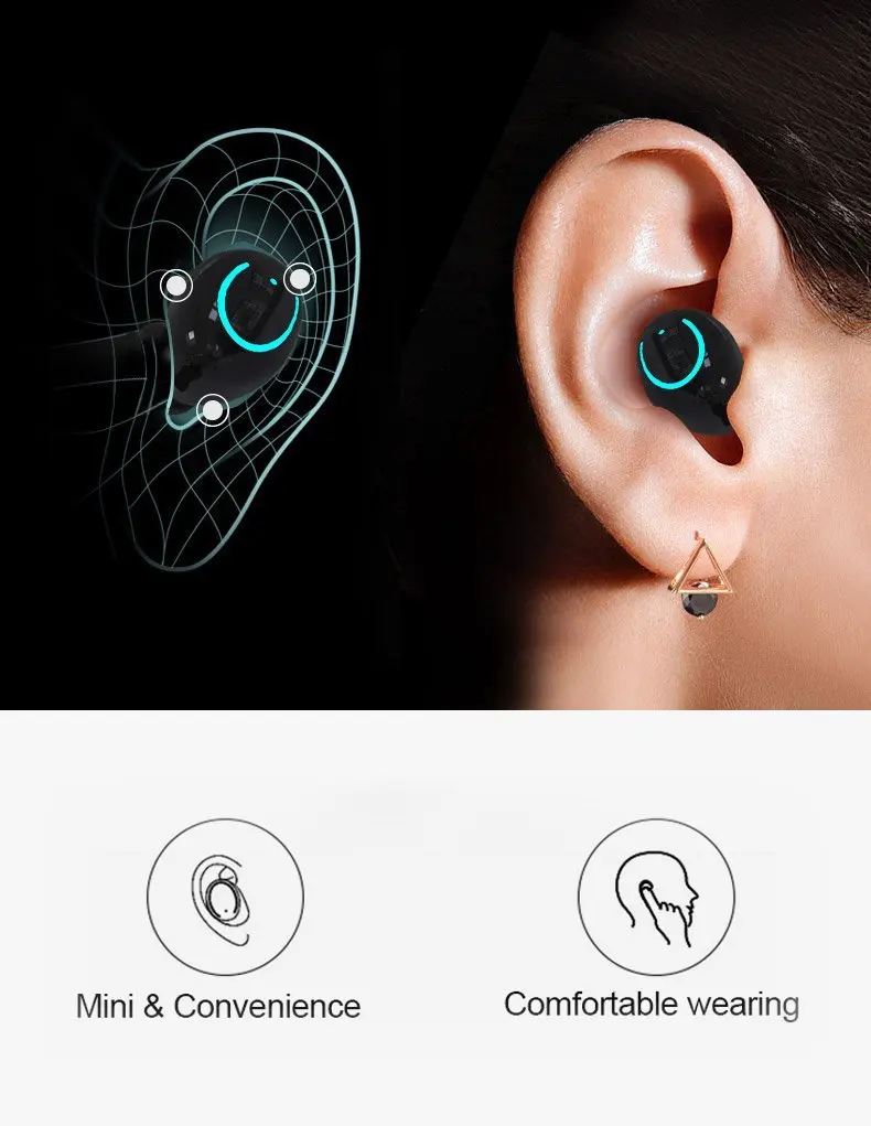 Q18 TWS настоящие беспроводные наушники стерео Bluetooth встроенный HD микрофон и