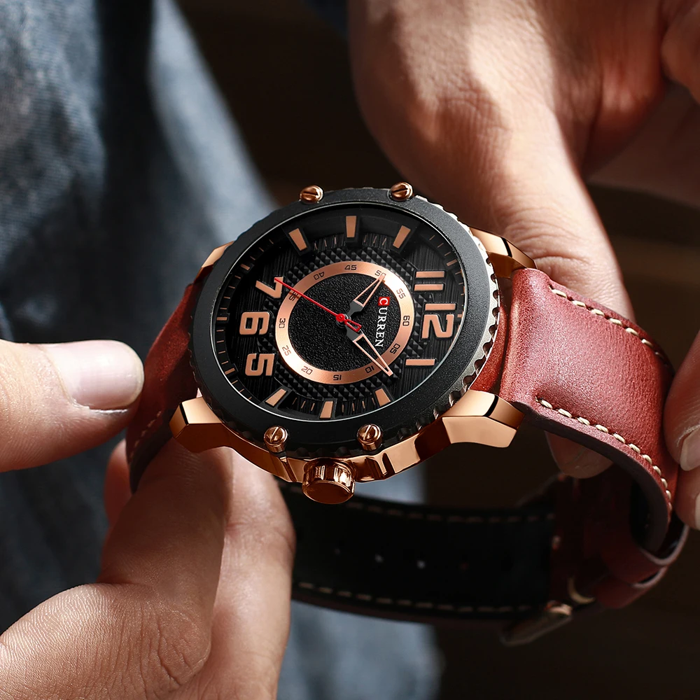 CURREN Стильные часы Новые повседневные спортивные кварцевые мужские армейские