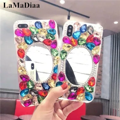 Мобильный телефон чехлы для iPhone 5S 6 7 8 Plus Модный Блестящий зеркальный Мягкий чехол