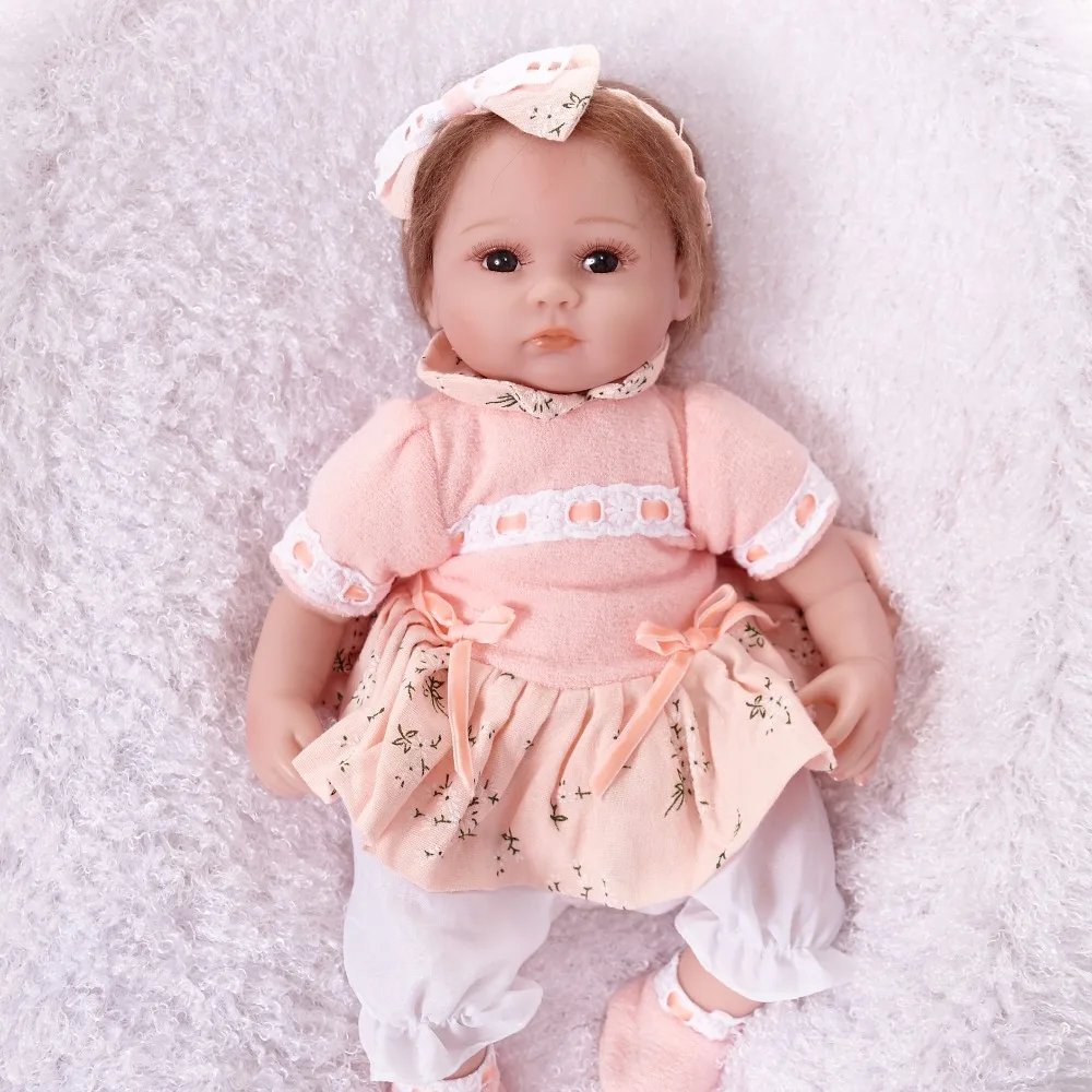 45 см силиконовая кукла Реборн игрушки для девочек детей подарок на день рождения