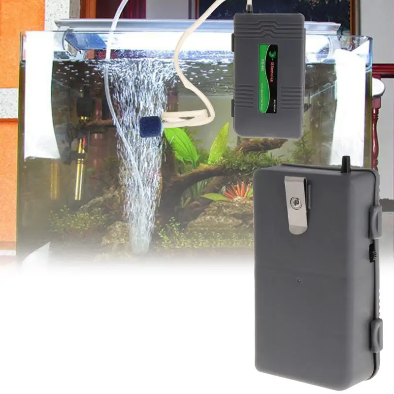 Воздушный насос портативный аквариумный аквариум на батарейках кислородный