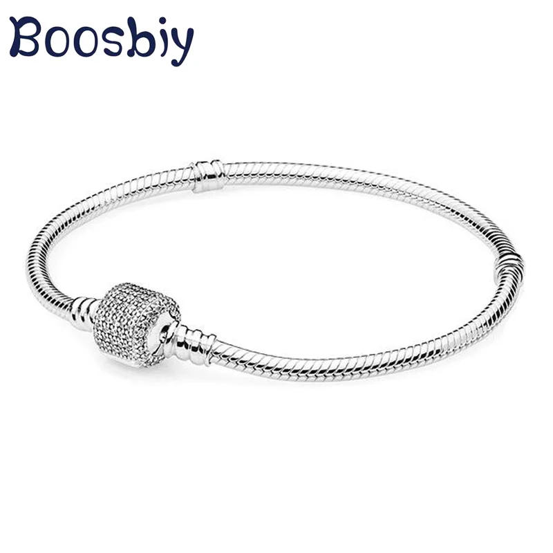 Silver02 Boosbiy,, модный, 7 стилей, s, очаровательный, брендовый браслет для женщин, Европейский стиль, очаровательные браслеты, сделай сам, ювелирное изделие, Dorpshipping - Metal Color: Silver02