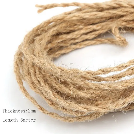Джутовый шнур из Натуральной Конопли 5 метров 2/4/6 мм|rope splice|string roperope string |