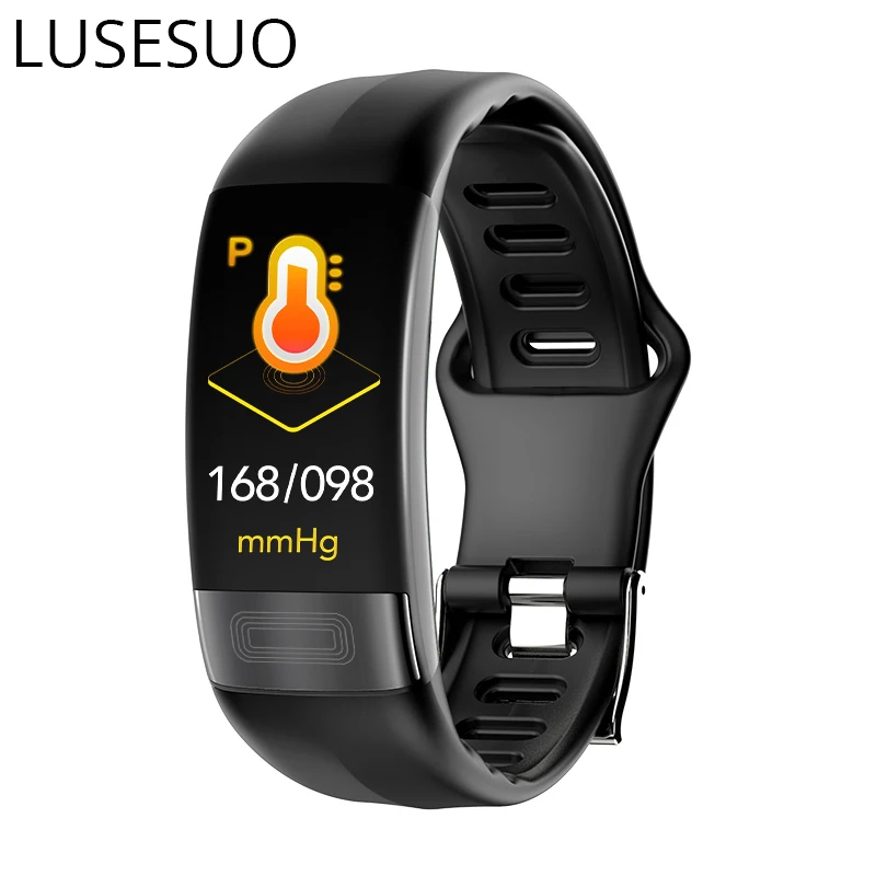 Lussesuo цветной сенсорный экран Смарт-браслет ЭКГ монитор HRV индекс здоровья трекер