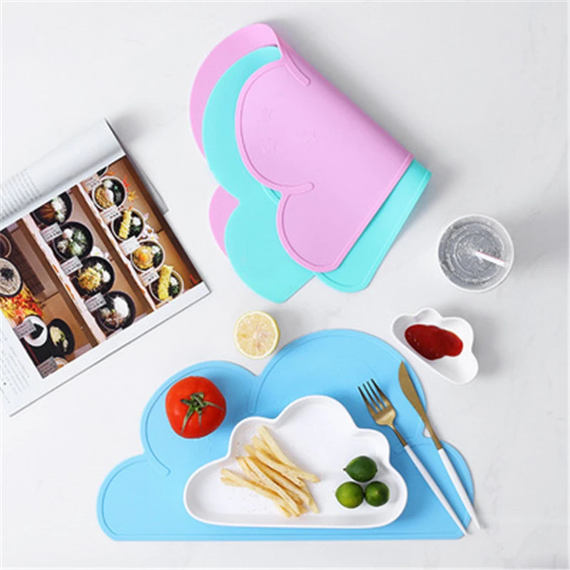 Creative Cloud Shape Silicone Placemat Food-grade Simple Table Mat Easy Clean Kitchen Accessories FDA and SGS Certification | Дом и сад