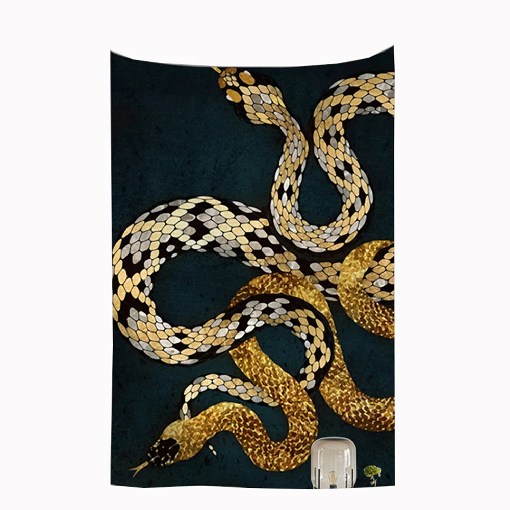 Psychedelic Змеиный гобелен Дельфин Луна горный настенный пик Солнце мрамор Высокая