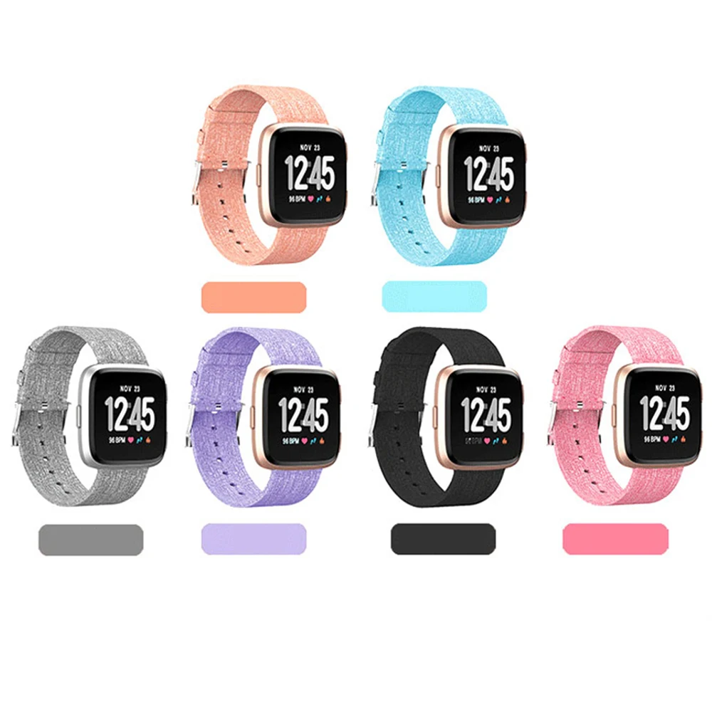 Прочный холст нейлоновый ремешок для Fitbit Versa, ремешок сменный ремешок для Fitbit Versa Lite умный браслет ремень